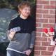 Relaxed Ed Sheeran chats to radio staff in between interviews in Adelaide 