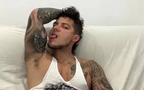 Beautiful tattooed bad boy addicted to jerking off gay porn video on sketboy jpg x Tattooed gay