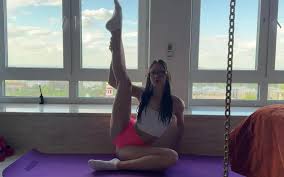 Astounding black body female dominator gets railed a white jock yoga instructor the pool jpg x Yoga body
