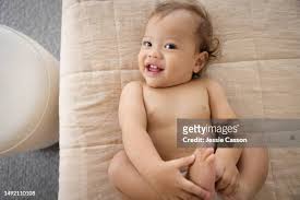 naked toddlers|Funny child baby boy toddler naked in diaper isolated on a w | Colourbox