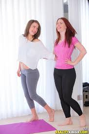 Busty stepmom and stepdaughter wetting yoga pants jpg x Lesbian yoga pants