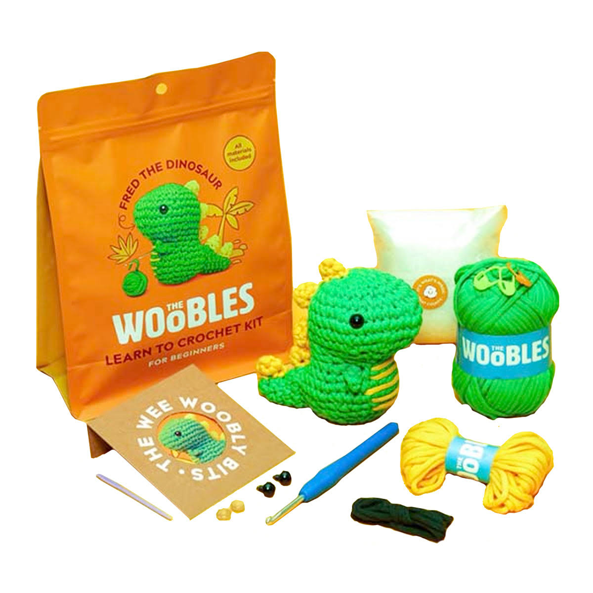 Woobles Crochet Kit - Fred The Dinosaur