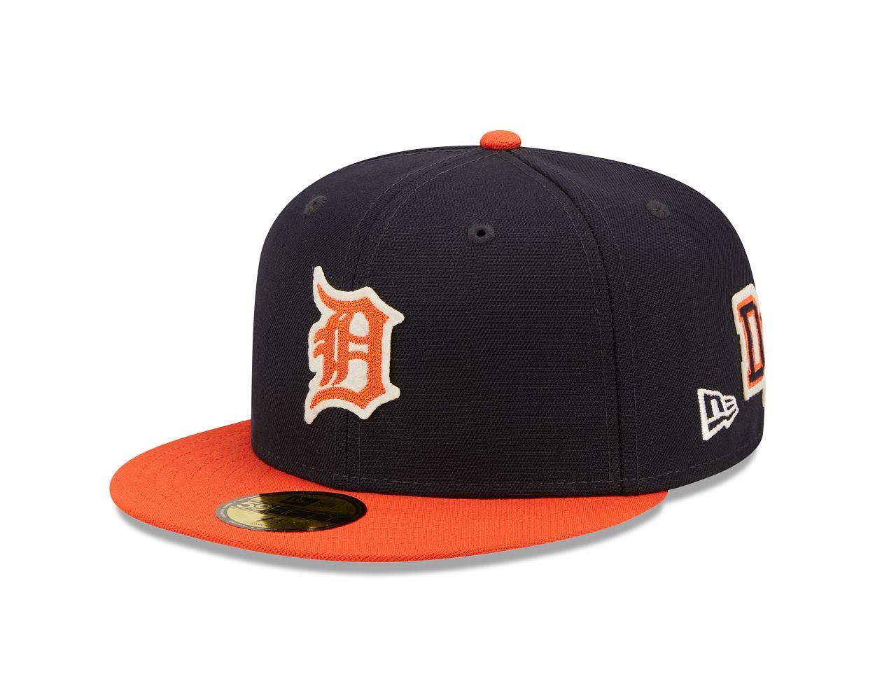 New Era Men's New Era Navy/Orange Detroit Tigers 1984 World Series  Champions Letterman 59FIFTY Fitted Hat