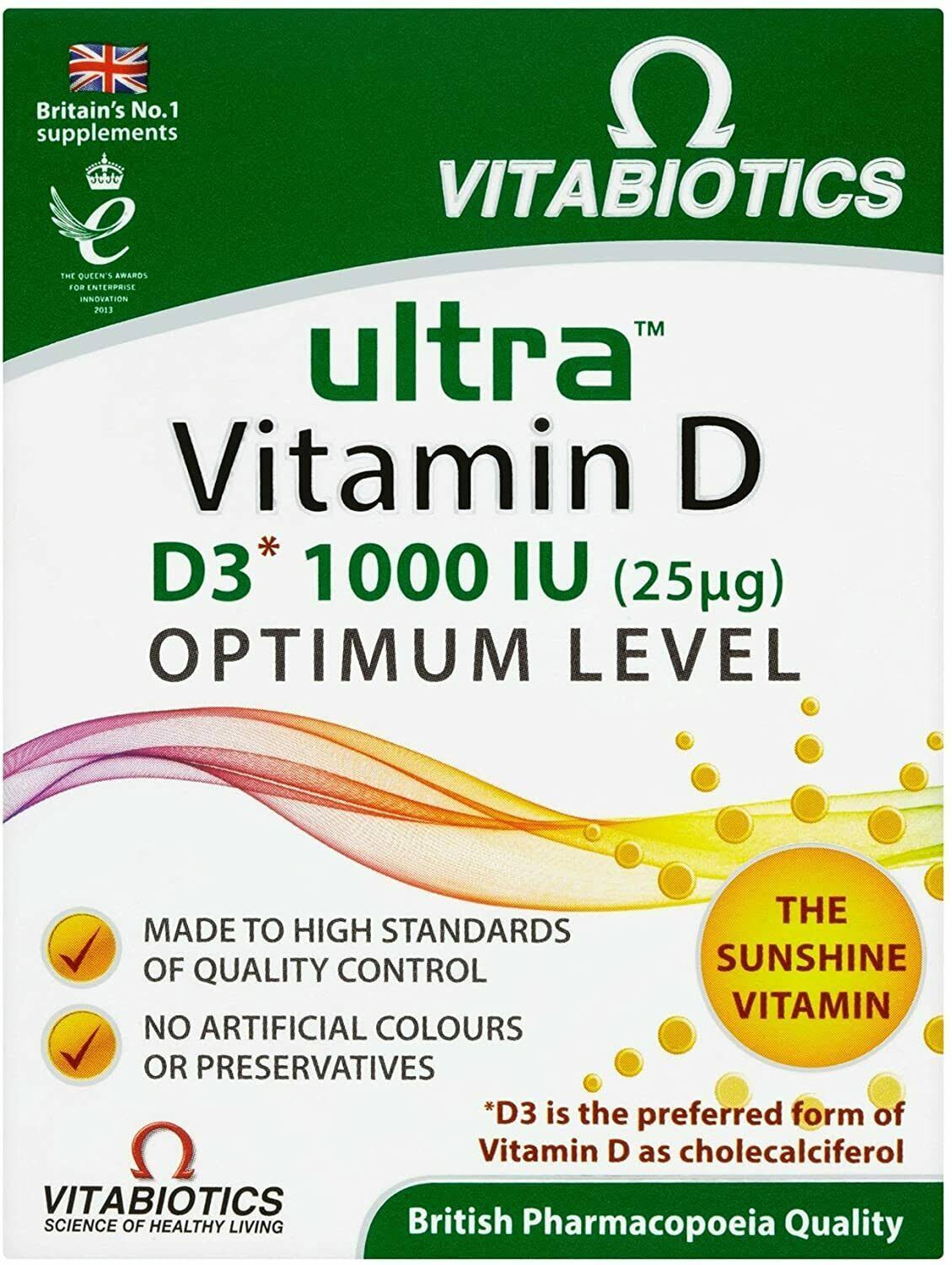 Vitabiotics Ultra Vitamin D3 Optimum Level - 96 Tablets