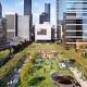 Ten metres above Collins Street, a new 'skypark' is rising 