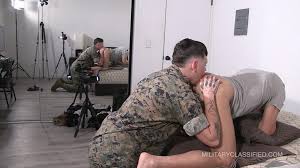 Hung military men jack each other off shoot three loads jpg x Anal military