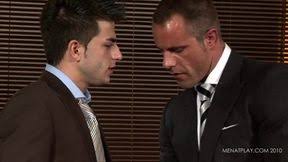 Men at play find studs in suits nate rose and zach mackay in a lunchtime alley fleshbot jpg x Gay suit sex