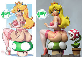 Coffeebeanbrush artist princess peach mario jpg x Sexy princess peach