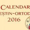 Calendar Ortodox Iulie 2016