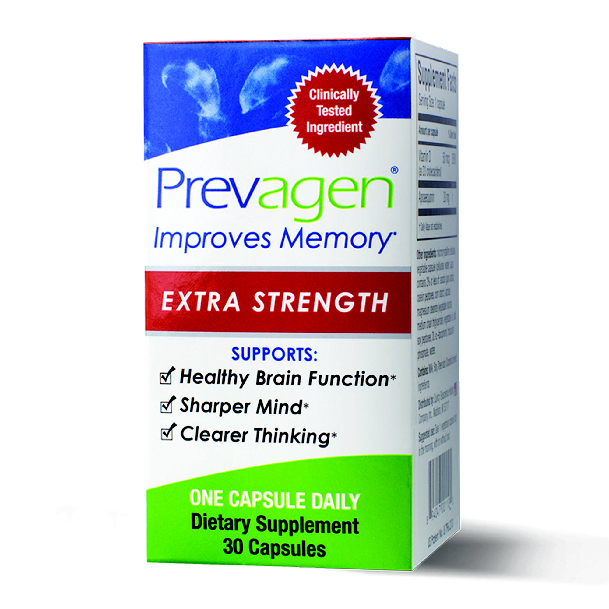 Quincy Bioscience Prevagen Extra Strength Improve Memory - 30 Capsules