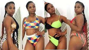 little  ebony in tight bikini |ebony teen bikini - SeaArt Al - 無料AIアート生成器