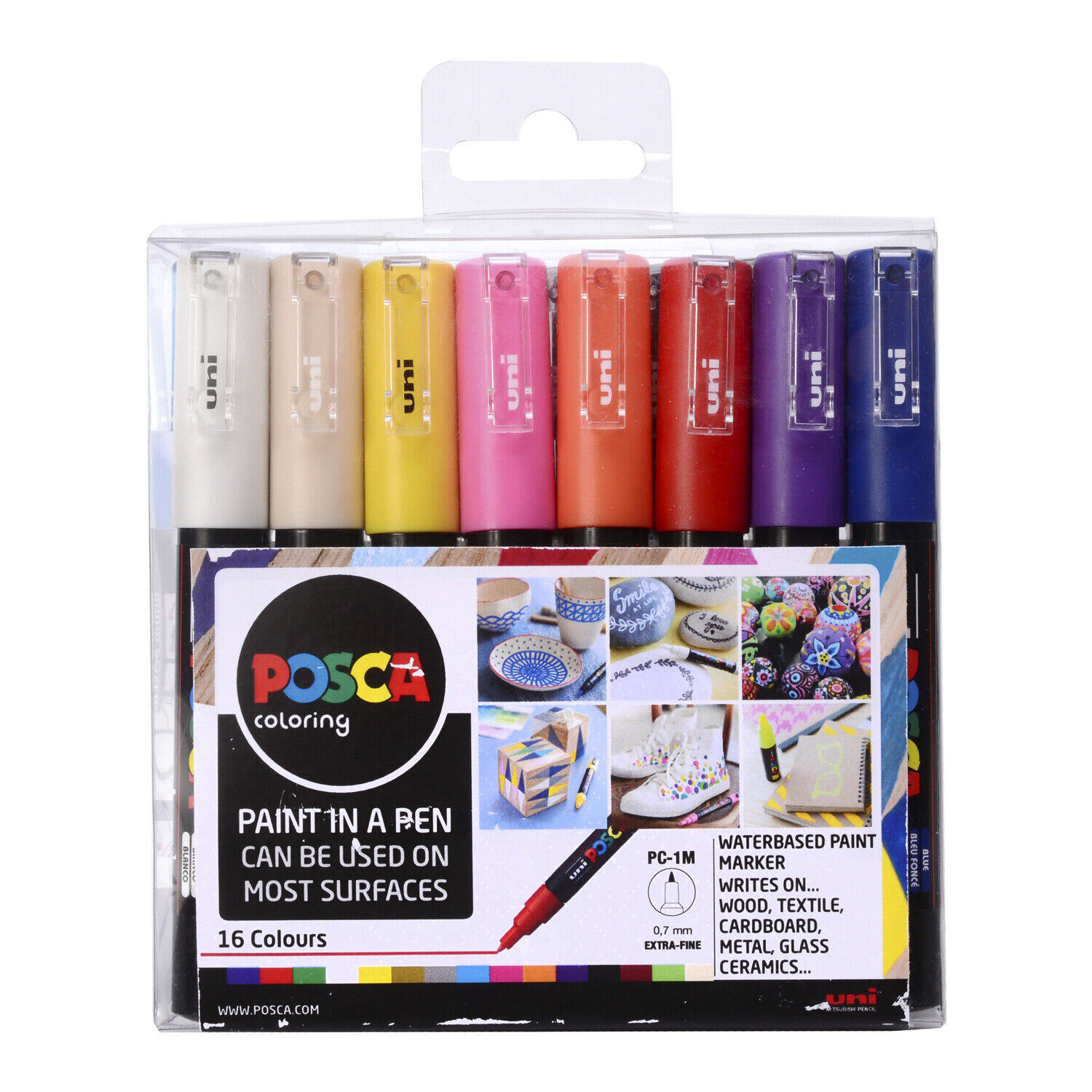 Posca PC-5M Medium Bullet Tip Marker Pens - Starter Colours (Pack of 8)