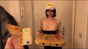 Hot lesbian licks pizza delivery girl jpg x Pizza delivery girl