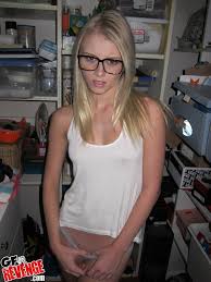 Sexy blonde teen riley anne removes her glasses and lingerie to pose nude jpg x Blonde teen glasses