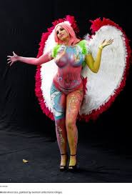 ヌードペインティング　女性|震災復興祈願ボディペインティング2015｜デコデコ || フェイスペインティング&ボディペインティング