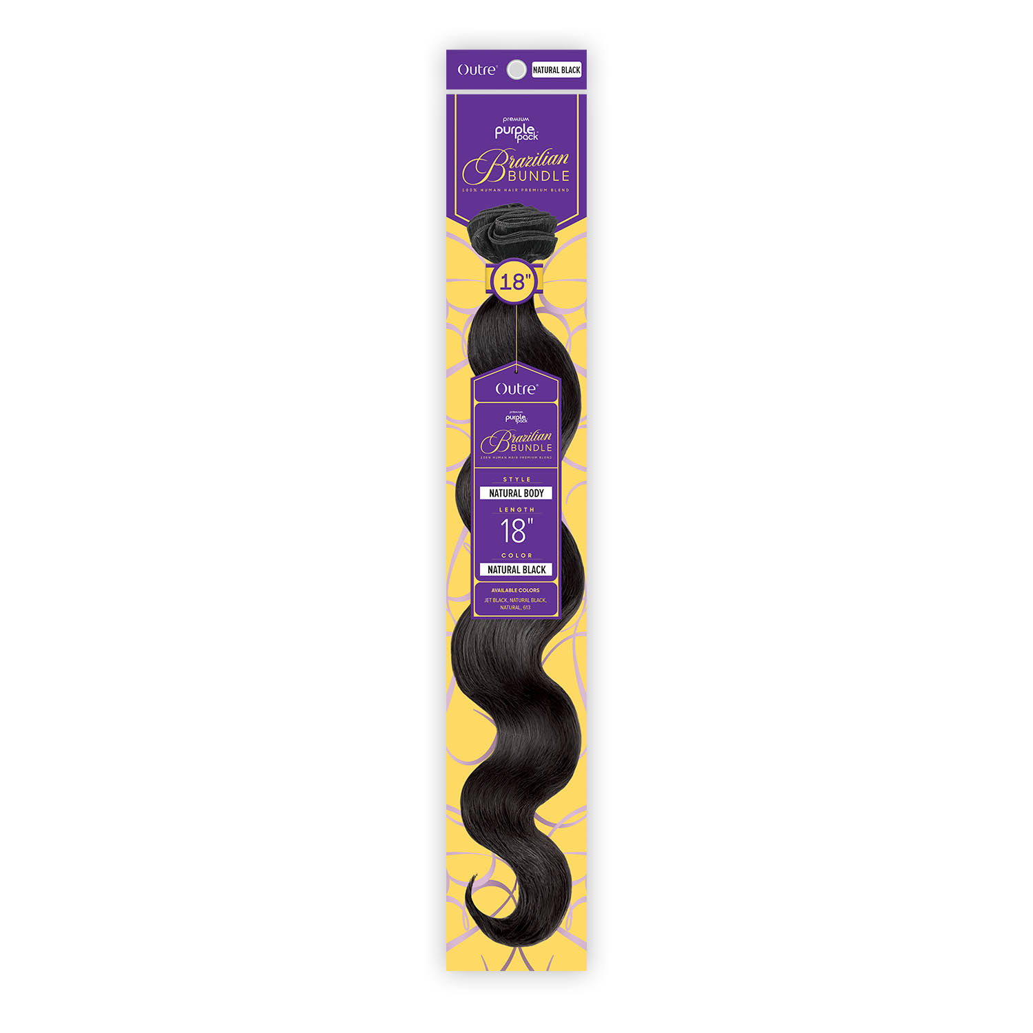 Jaeda Beauty Corp - Outre Human Hair Blend Weave Premium Purple Pack 1 Pack  Solution Big Beautiful Hair 4C-Coily (1B)