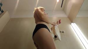 Risky sex of a hot girl in the fitting room with cum in panties jpg x Changing room