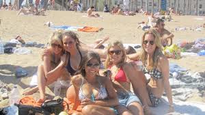 cfnm nude beach|At The Nude Beach Greeting Card