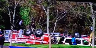 Firefighters Injured In F--K Truck Accident (VIDEO.