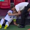 Harry Kane forced off after crashing into England bench during extra ...