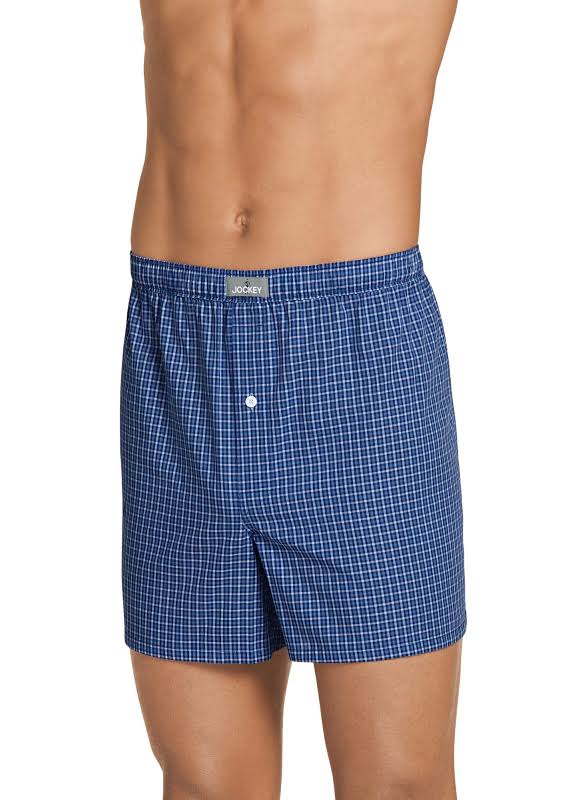 037882819390 UPC - Men's Underwear Woven Boxer, Maritime Blue Plaid, L ...