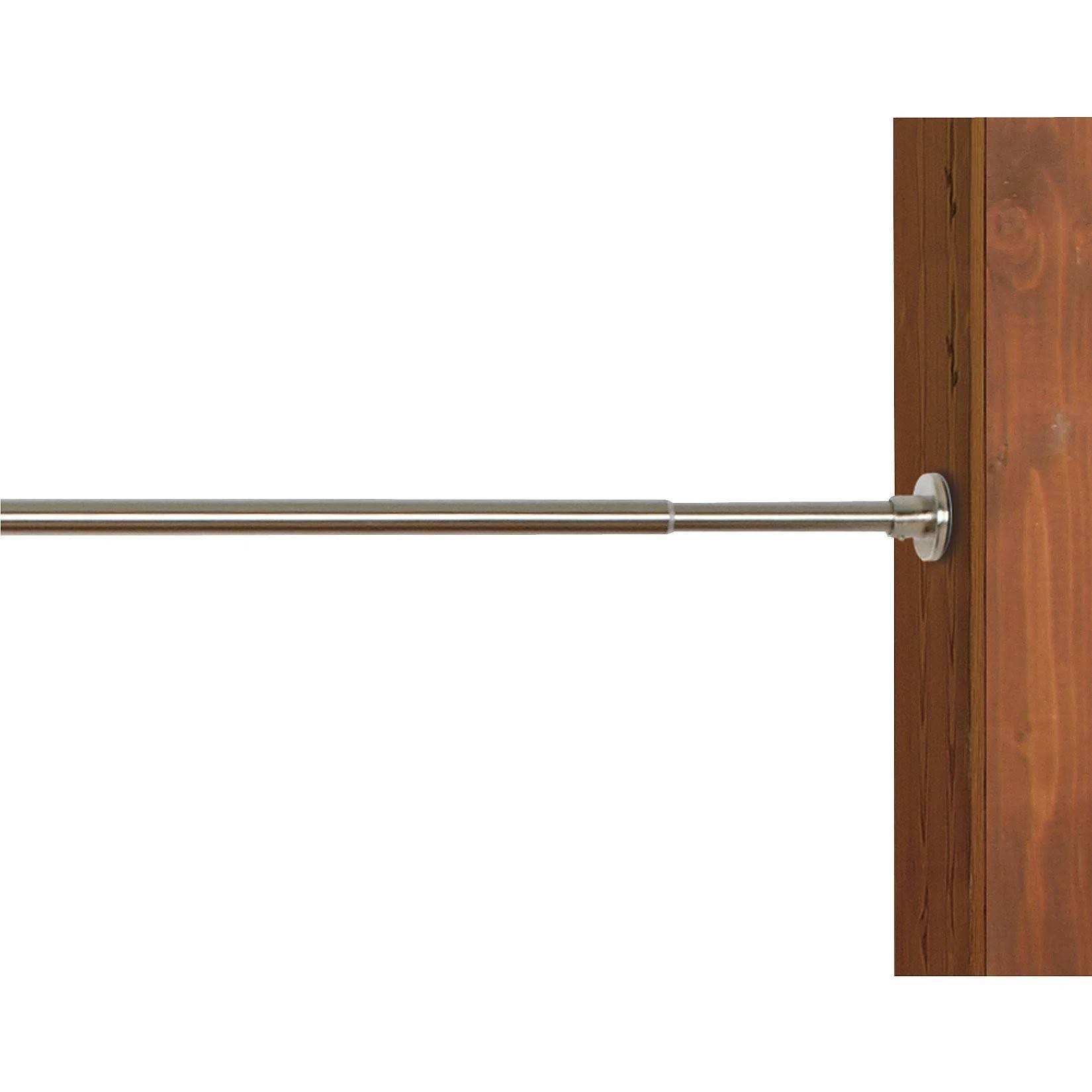 Versailles Home Fashions 66-120-in Spring Tension Rod set - Brushed Nickel