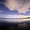 白露の夜空 幻想の水鏡 栃木・谷中湖