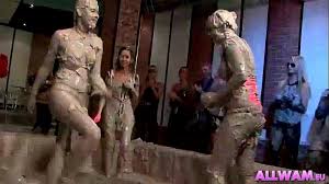 Mud play incredibly sexy explicit lesbian… jpg x Lesbian mud