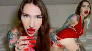 Slim blonde cutie with bright red lips sucks and rides her partner cock like a pro in exciting pov jpg x Red lipstick