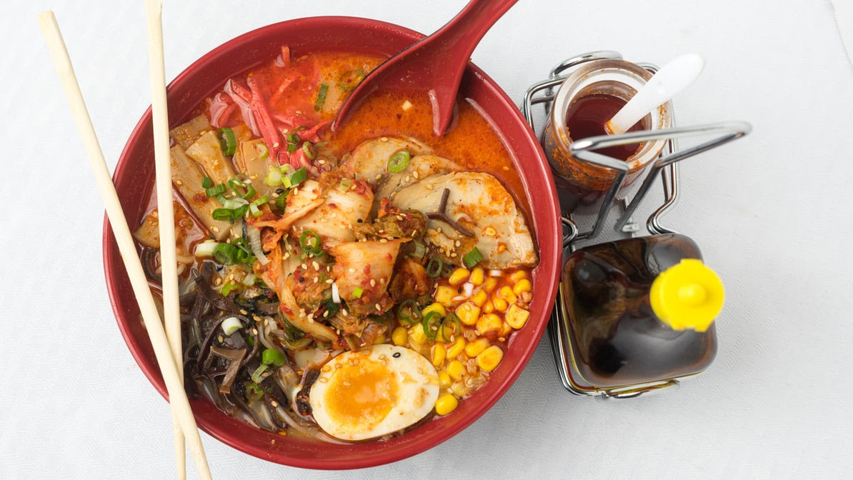 Lifting Noodles Ramen by null