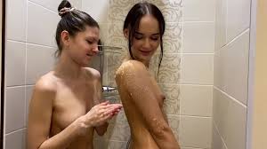 Sexy teen enjoying hardcore lesbian sex in the shower jpg x Lesbian shower sex