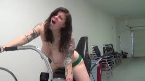 Sexy brunette tied to exercise machine with a vibe and run until orgasm jpg x Exercise machine