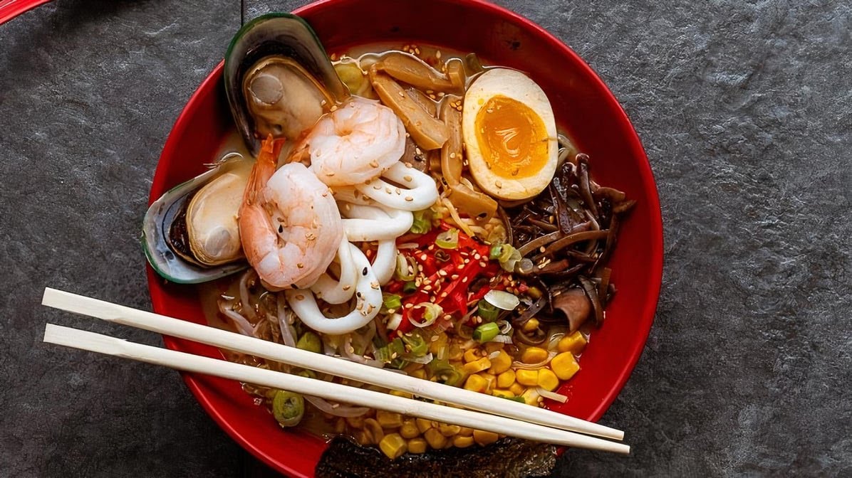 Lifting Noodles Ramen by null