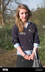 uk schoolgirl |School girl uniform uk hi-res stock photography and images - Alamy