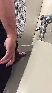 Guy with uncut dick peeing and shaking at the urinal jpg x Urinal spy