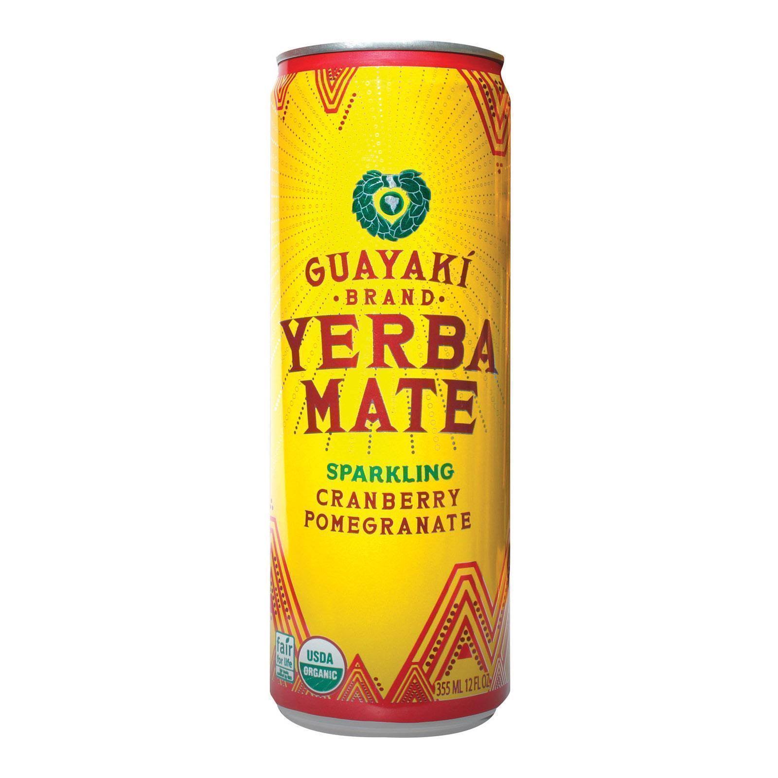 Guayaki Organic Yerba Mate Sparkling Cranberry Pomegranate 12 fl oz