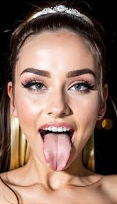 Eliza sticking her tongue for qosvideos gif x Tongue out