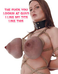 Image bound boobs and a big smile jpg x Bound tits