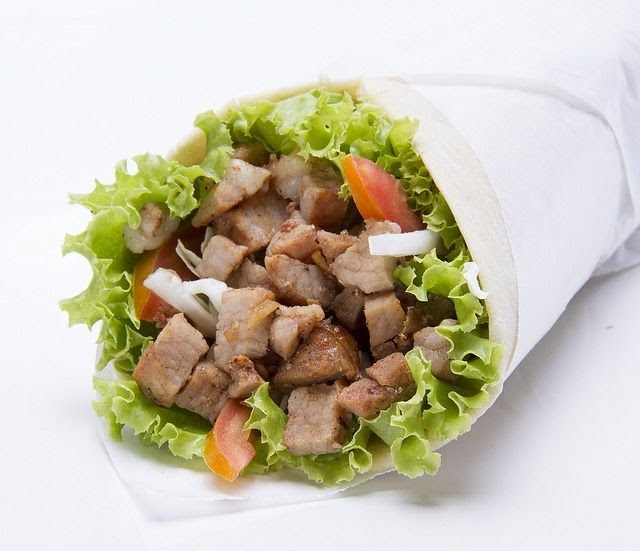 Fresh kebab wrap