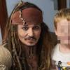 Johnny Depp nei panni di Jack Sparrow dai bambini malati