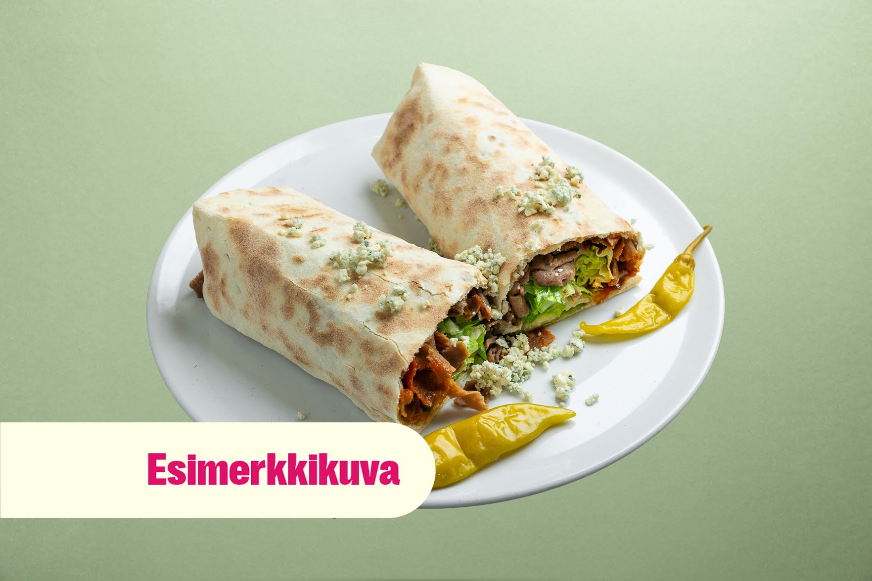 Delicious kebab pizza