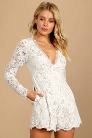 Long Sleeve Lace Romper