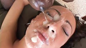 Jasmine vega sprayed with cum in her face after upside down pile driver fuck gif x Fucked with cum on face