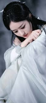 Sexinsex 赵丽颖|赵丽颖超性感写真，身着蓝色单肩皱褶长裙温柔优雅气质写真大片_内地明星_3g壁纸