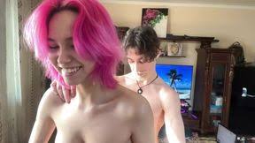 Asian coed with colored hair acts like a porn actress sucking dick jpg x Colored hair