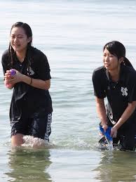 女子大生  寒中|真冬の玄界灘で青春のジャンプ！寒中水泳にチャレンジした女子大生の皆さん☆ | ３６５日のファンタジー