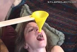 Slut swallows guys cum through funnel jpg x Cum funnel