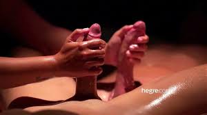 After party hot teenager get a double penetration after a oily double handjob jpg x Handjob double