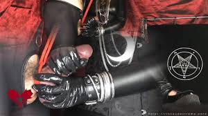 Femdom leather femdom with buttplug and quick orgasm cum on latex mistress handjob latex femdom porn videos jpg x Handjob latex femdom