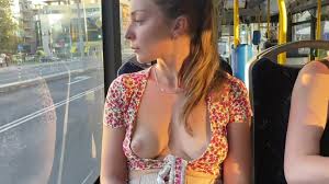 Flash big boobs around town public porn jpg x Flashing tits in public